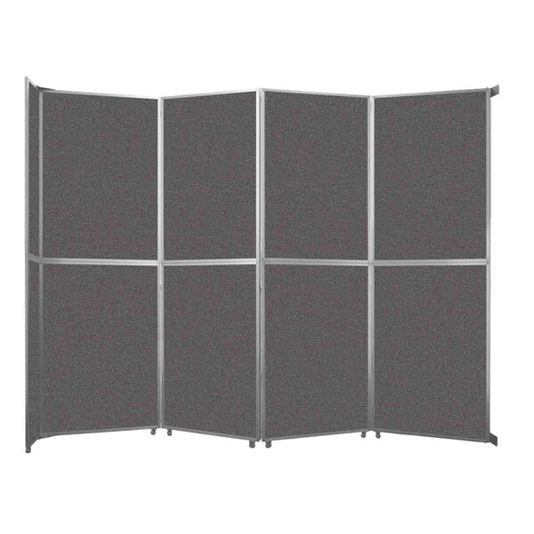 Operable Wall Folding Room Divider 15'7" x 12'3" Charcoal Gray Fabric